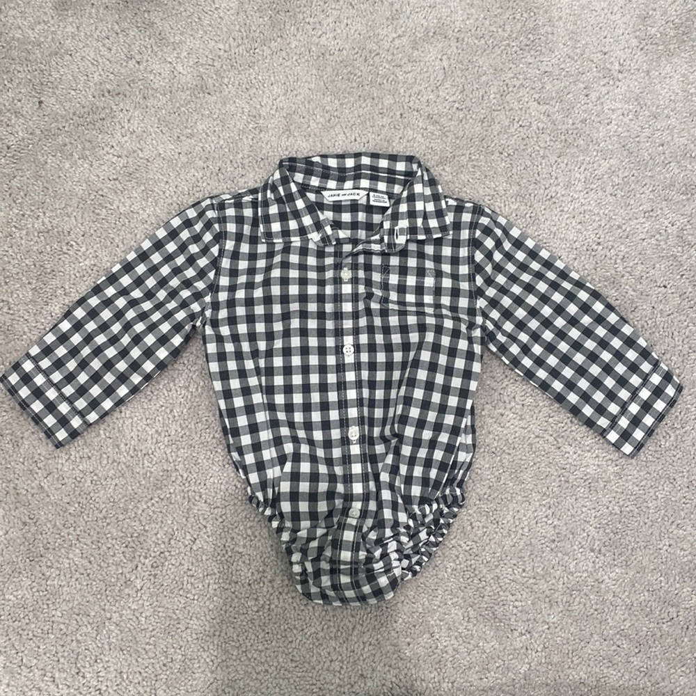 Janie & Jack checkered onesie